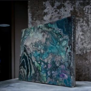 Acrylic fluid art on canvas