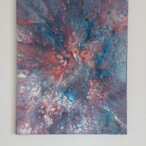 Celestial Bloom – Original Abstract Fluid Art Painting