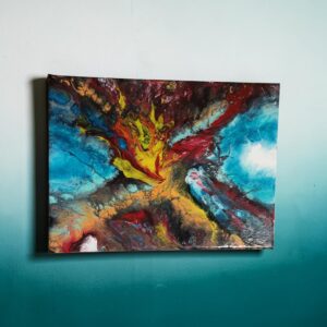 Phoenix Rift – Original Abstract Fluid Art Painting