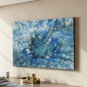 Frozen Tide – Original Abstract Fluid Art Painting