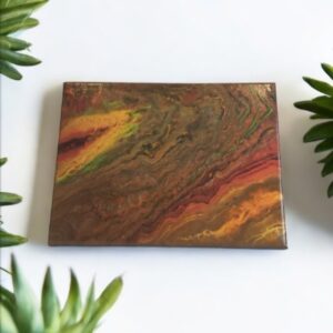 Earthfire Flow – Original Abstract Fluid Art Painting