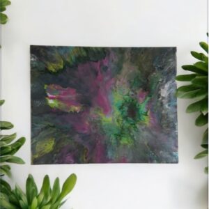 Emerald Pulse – Original Abstract Fluid Art Painting