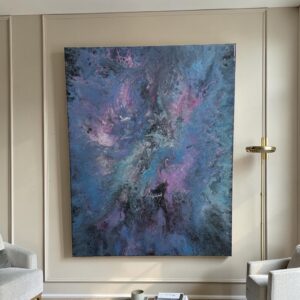 Quiet Constellation -Original Abstract Fluid Art Painting