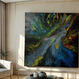 Celestial Rift – Original Abstract Fluid Art Painting