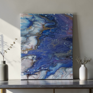 Celestial Tides  Original Abstract Fluid Art Painting