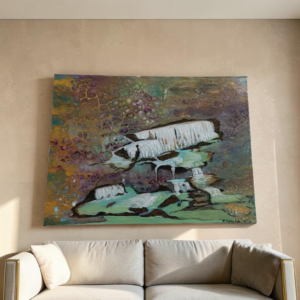 Still Waters-Original Abstract Fluid Art Painting