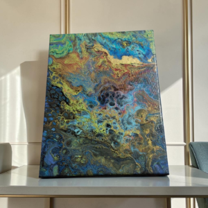 Ocean Relics – Original Abstract Fluid Art Painting