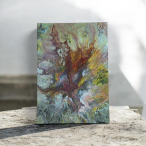Earth Pulse-Original Abstract Fluid Art Painting