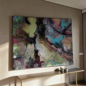 Mystic Earth – Original Abstract Fluid Art Painting