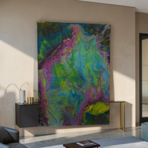 Neon Veins-Original Abstract Fluid Art Painting